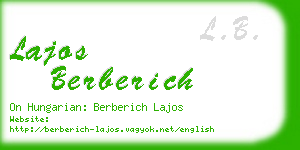 lajos berberich business card